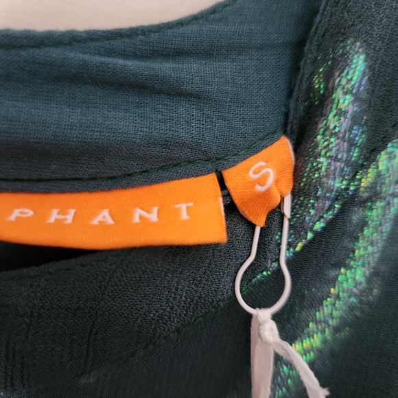 NWT Oliphant | Balloon Waisted Mini Dress in Aurora Teal - Size S - Picture 10 of 12